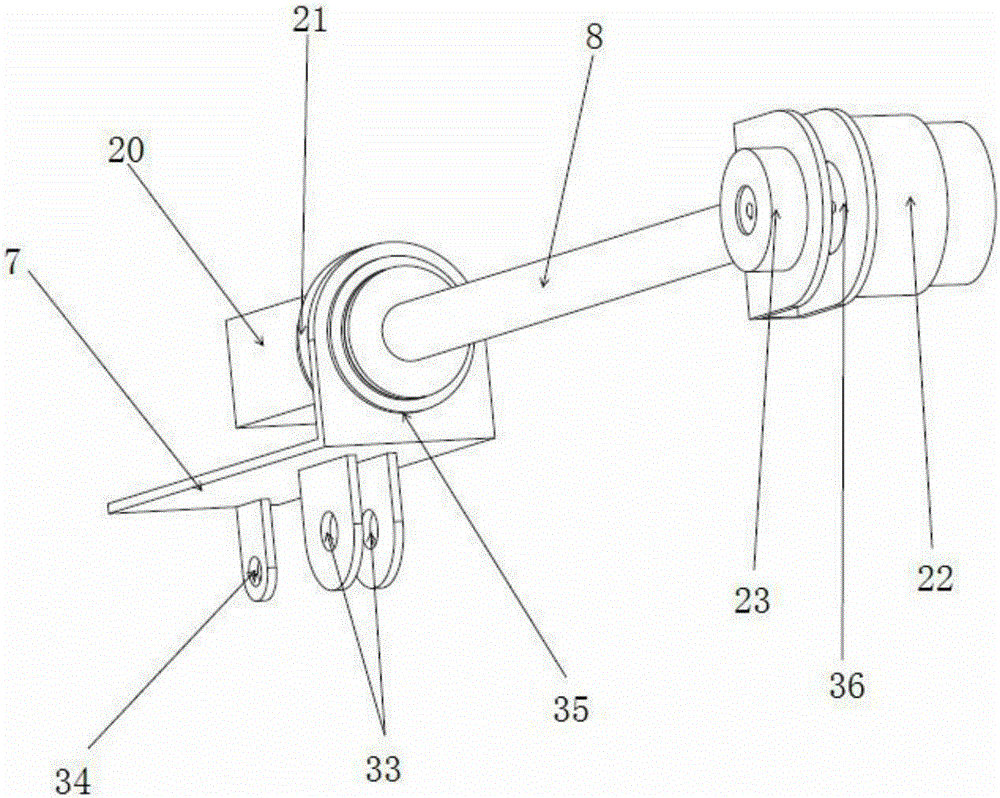 Six-freedom-degree eight-rod series-parallel connection spraying robot