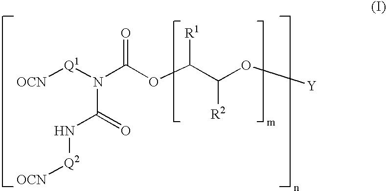 Polyether allophanates stable towards discolouration