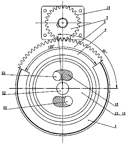 Gas flow regulation device for rotary spray pipe value of solid rocket-ramjet engine