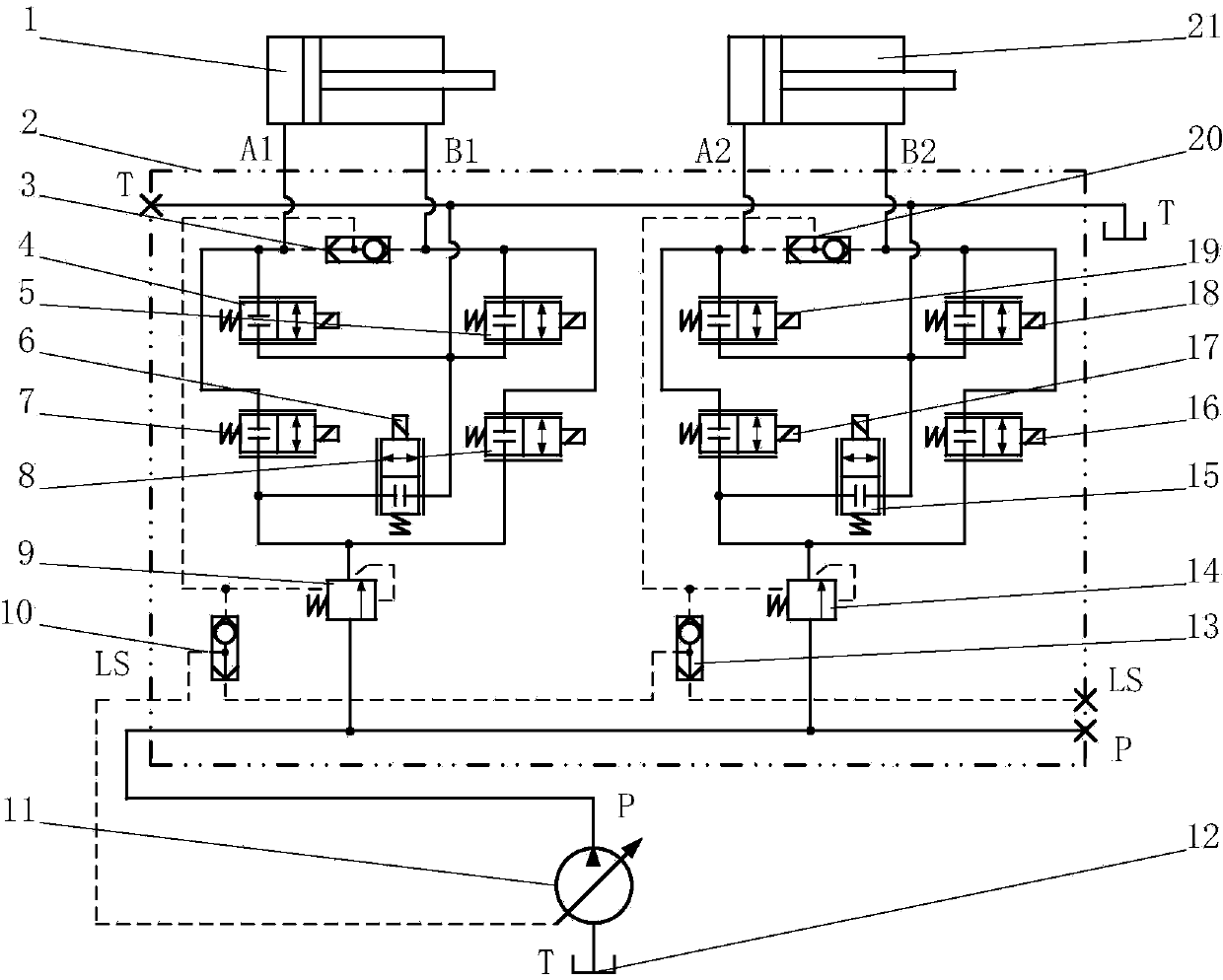 Combination valve with load sensitive function and capable of controlling inlet and outlet oil ways independently