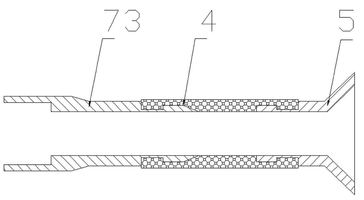 Elastic alignment pipe component for perforation of oil and gas wells