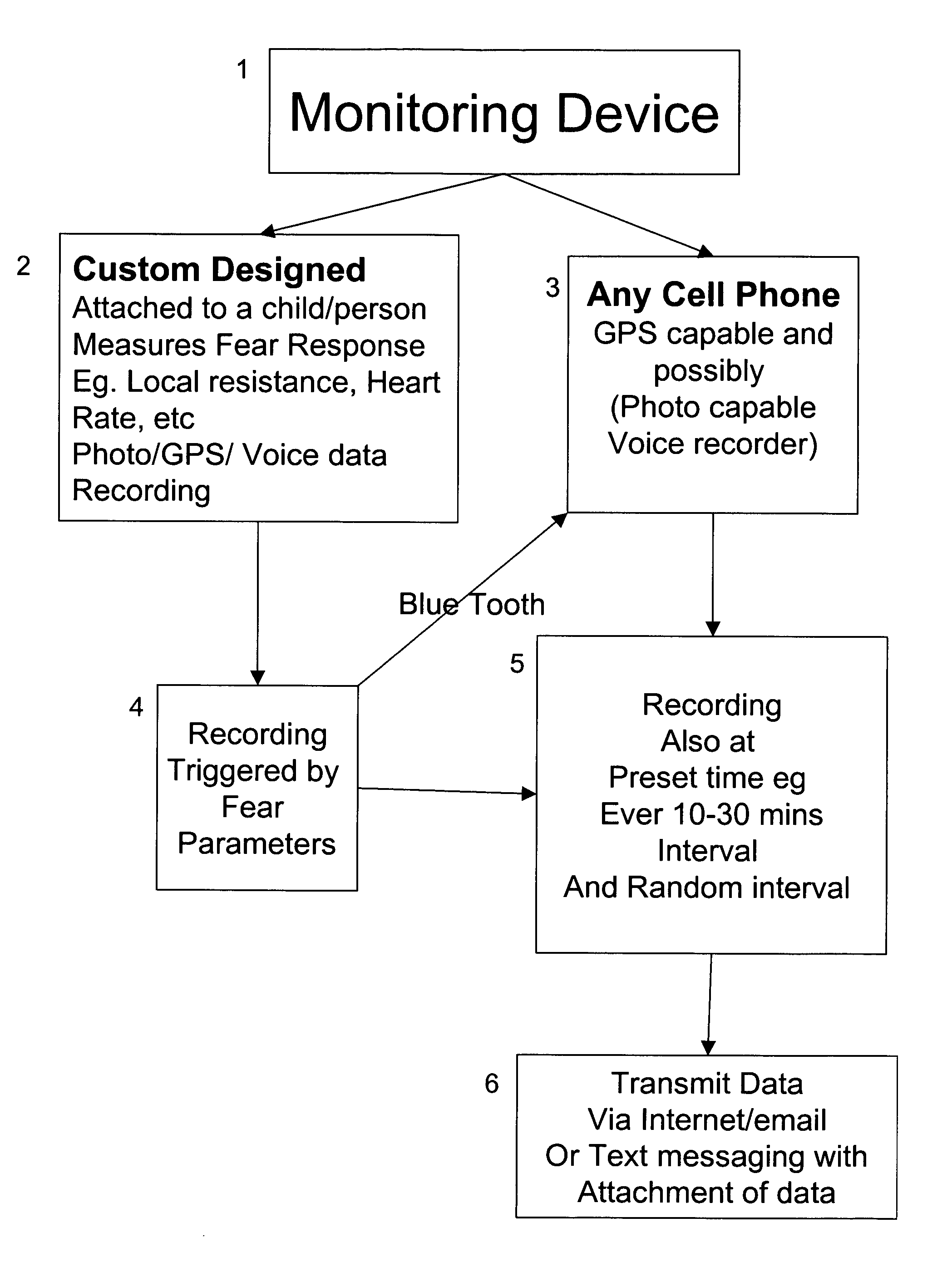 Systems and methods for remote monitoring of fear and distress responses