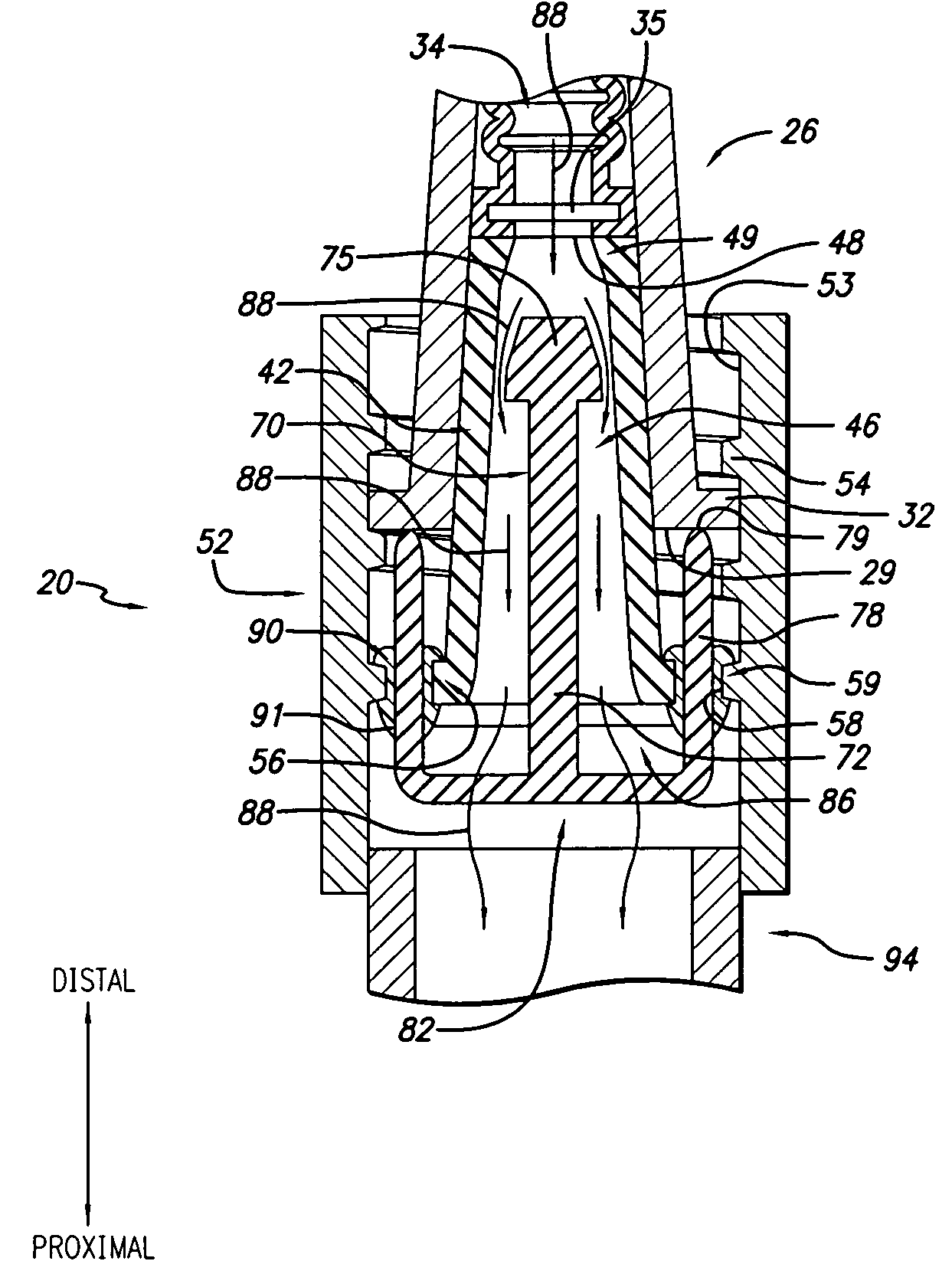 Self-sealing male Luer connector with biased valve plug