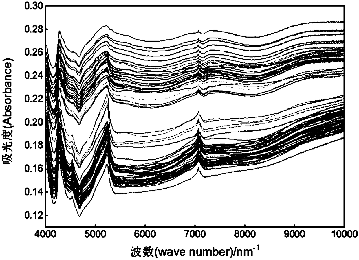 Method for determining oxide component content of cement raw meal by near infrared diffuse reflection spectrum