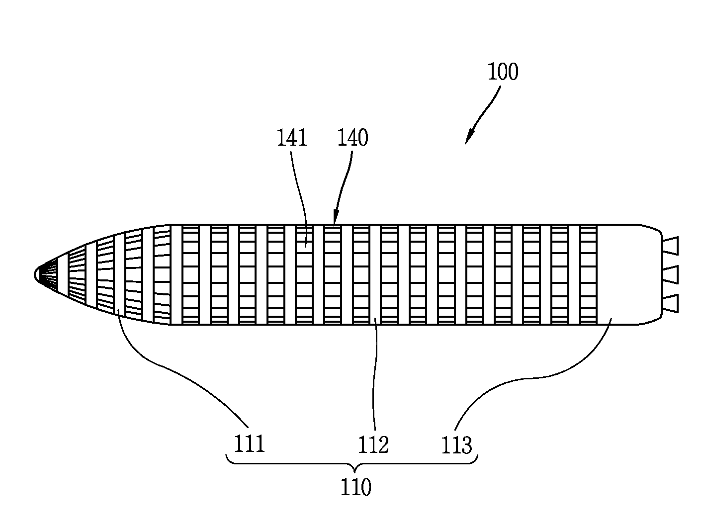 Cavitation device of underwater moving body and underwater moving body having the same