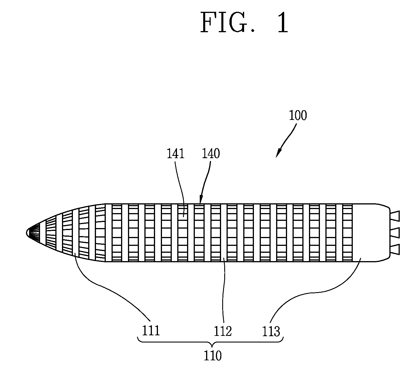 Cavitation device of underwater moving body and underwater moving body having the same