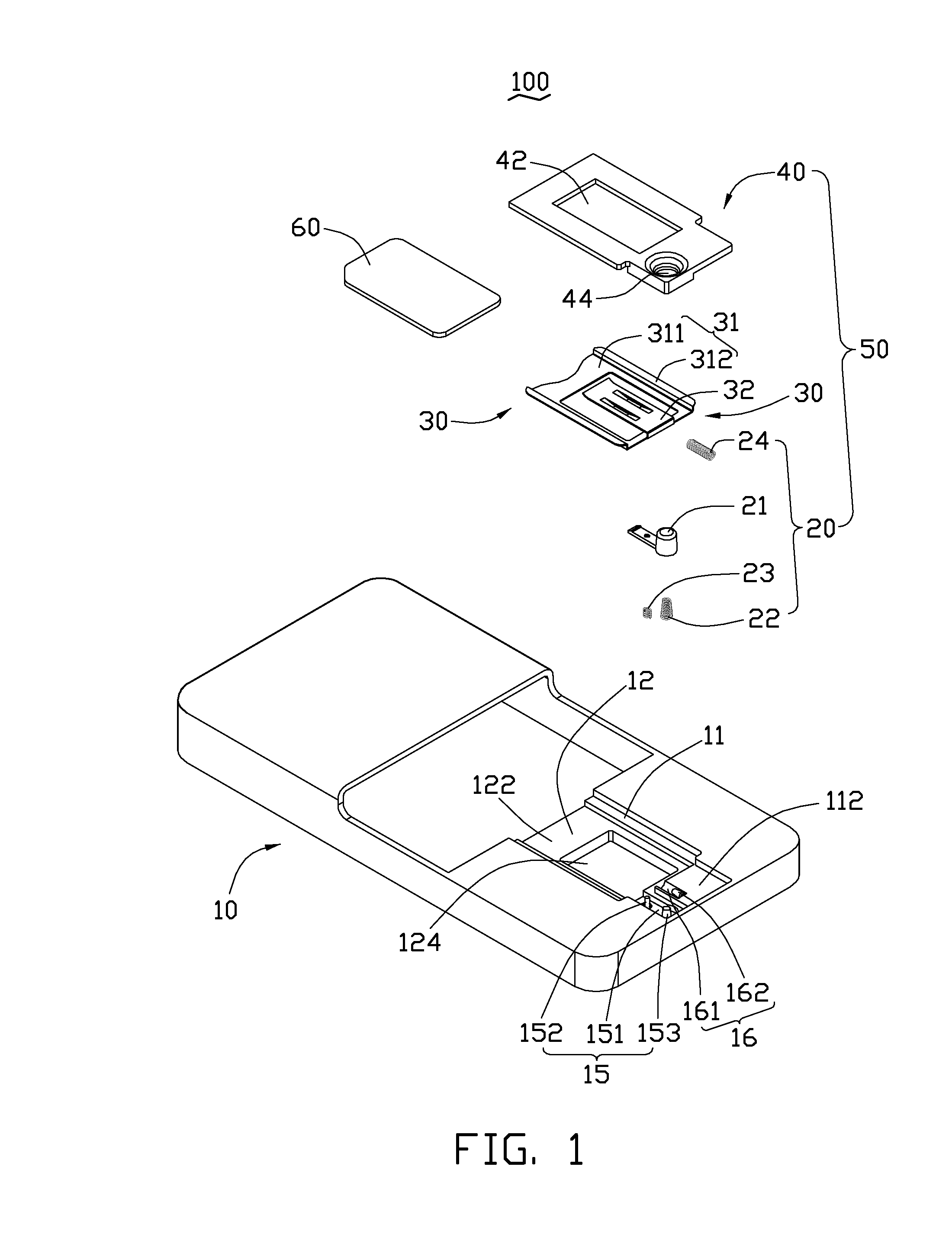 Portable electronic device with chip card ejecting mechanism