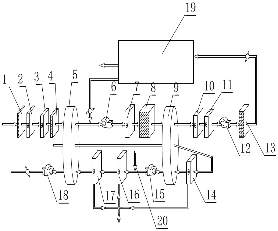 Multidirectional energy-saving type double-runner dehumidifier capable of recovering sensible heat and dehumidification method