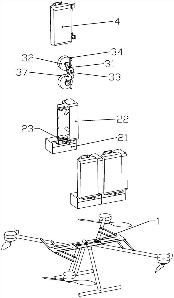 Power transmission line detection robot based on unmanned aerial vehicle