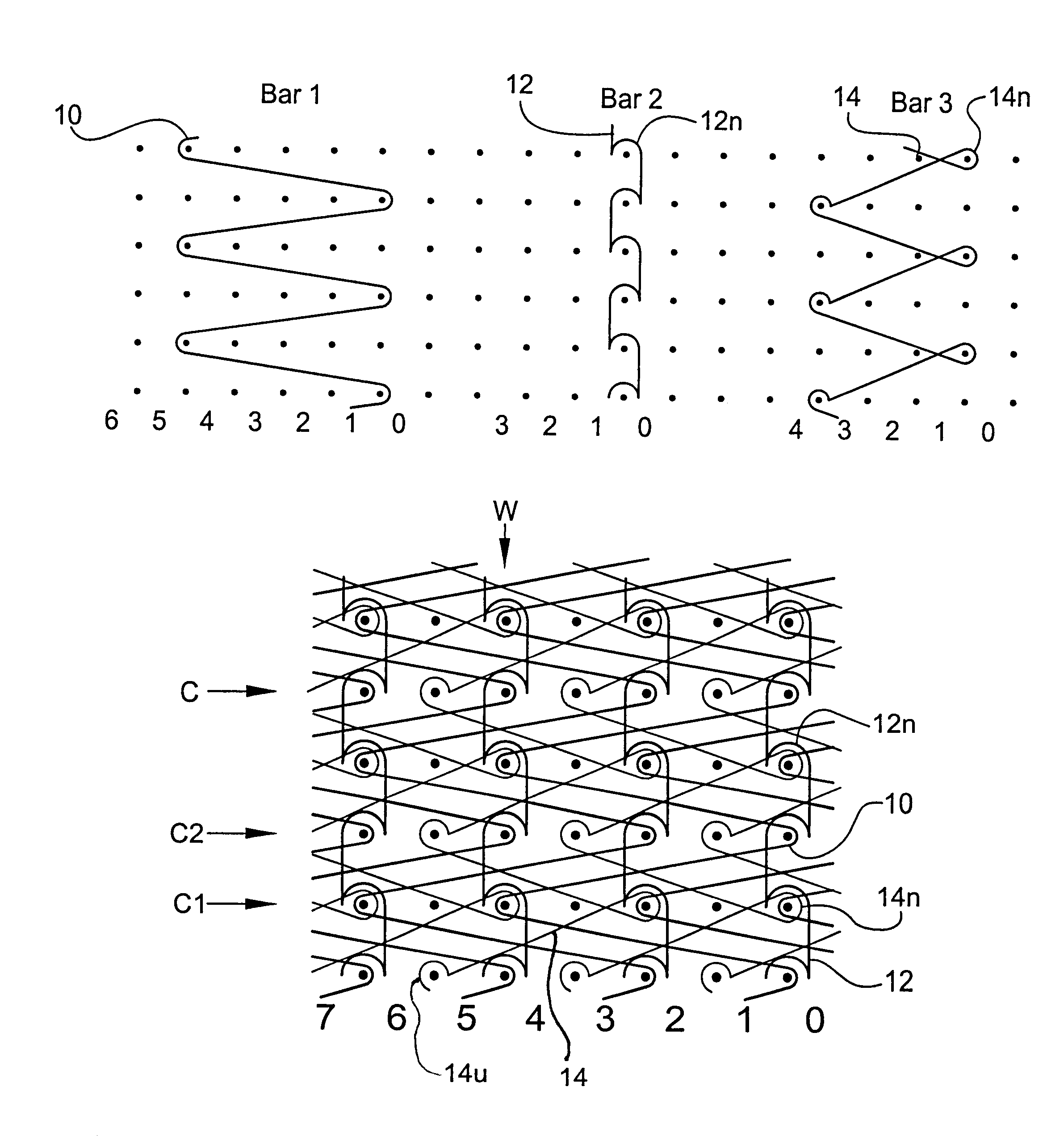 Stretchable loop-type warp knitted textile fastener fabric and method of producing same