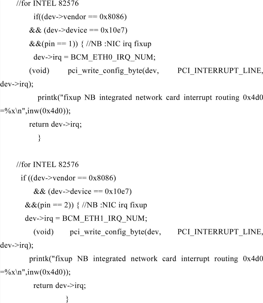 Method and system for realizing network card in MIPS (Million Instructions Per Second) framework server