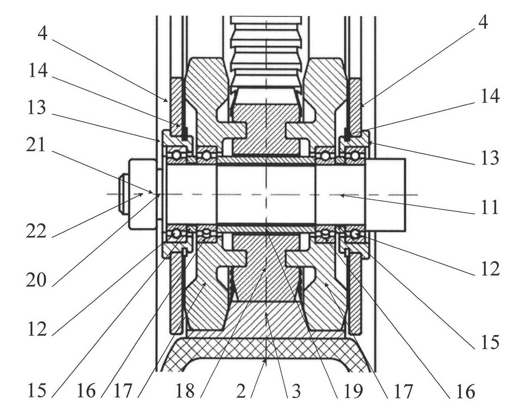 Inner planetary gear type stair climbing device