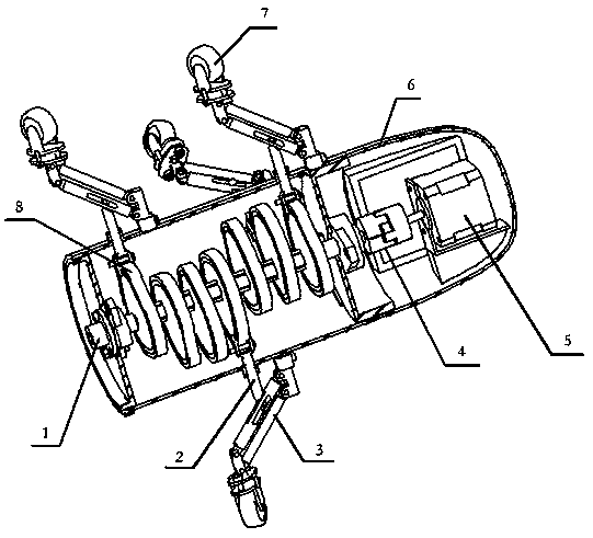 Variable-diameter mechanism suitable for pipeline robot