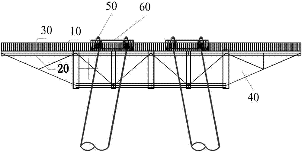 Integral type operation platform for offshore wind power construction and construction method of platform