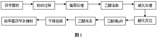 Carboxymethyl pachymaran with suitable substitution degree and preparation method thereof