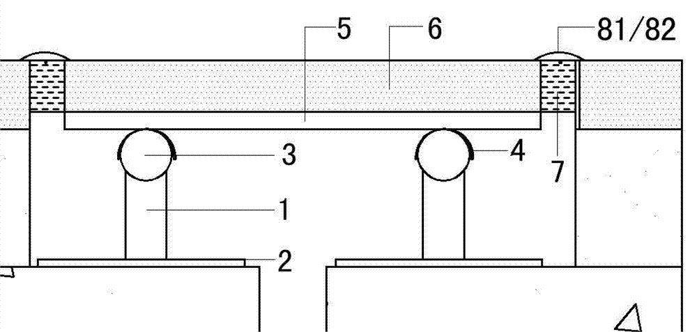 Settlement joint treatment structure