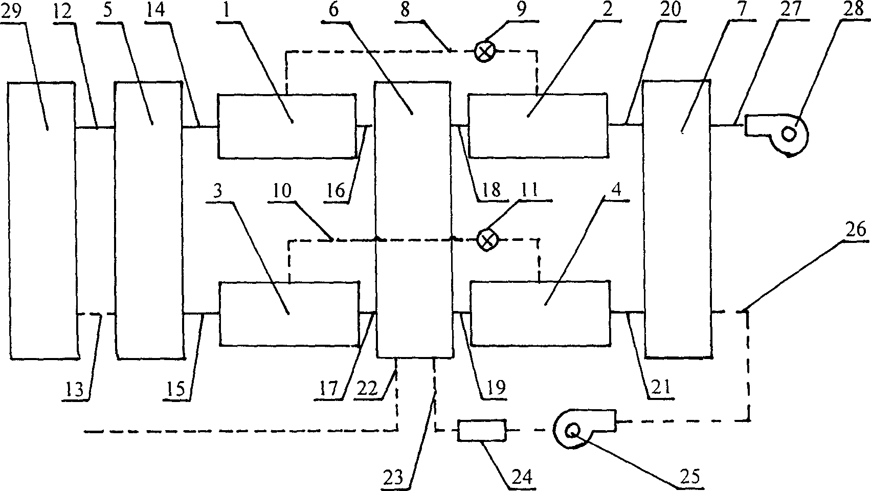 Air-conditioning system for refrigerating by industrial residual heat