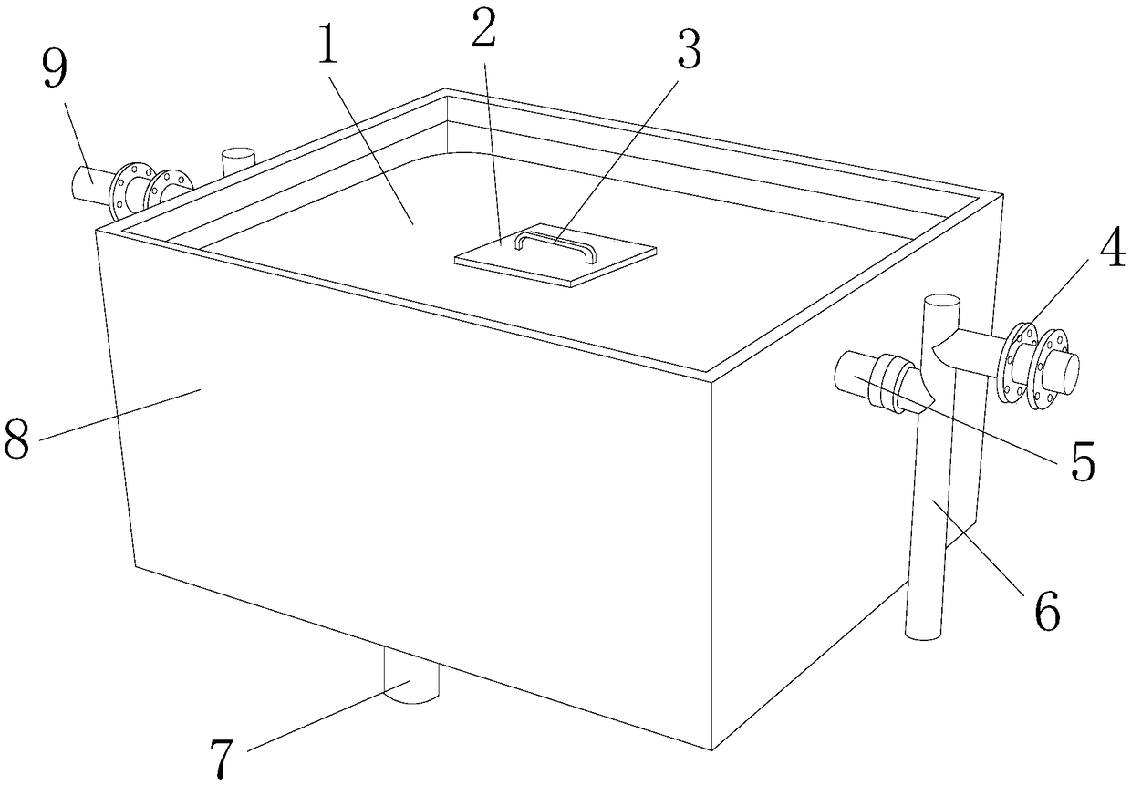 Restaurant waste water treatment device capable of uniformly aerating, increasing oxygen and promoting activity