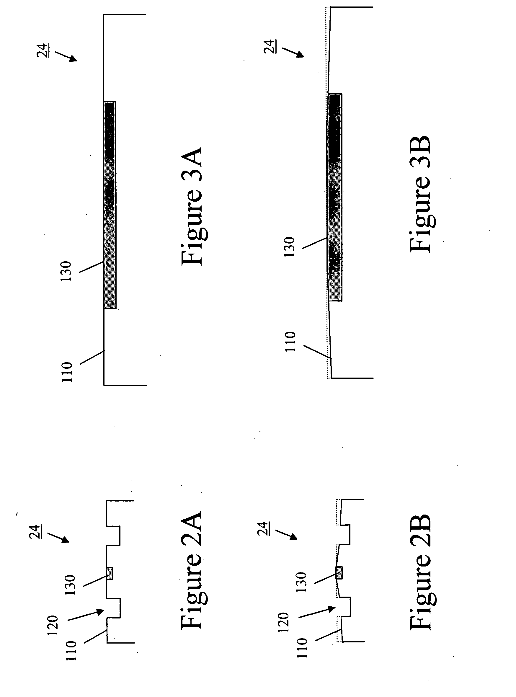 Read/write head having varying wear regions and methods of manufacture