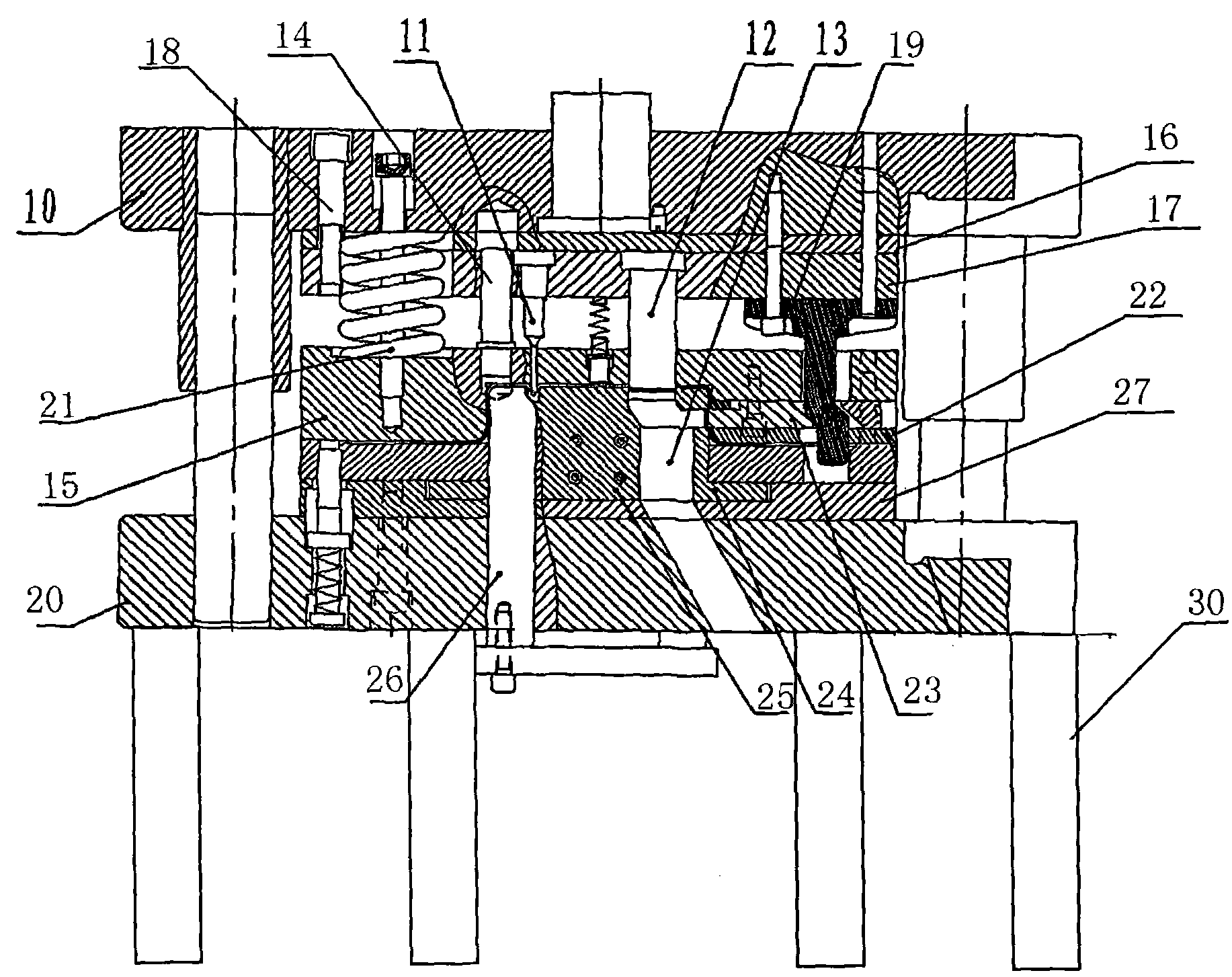 Automotive wire bundle punching die