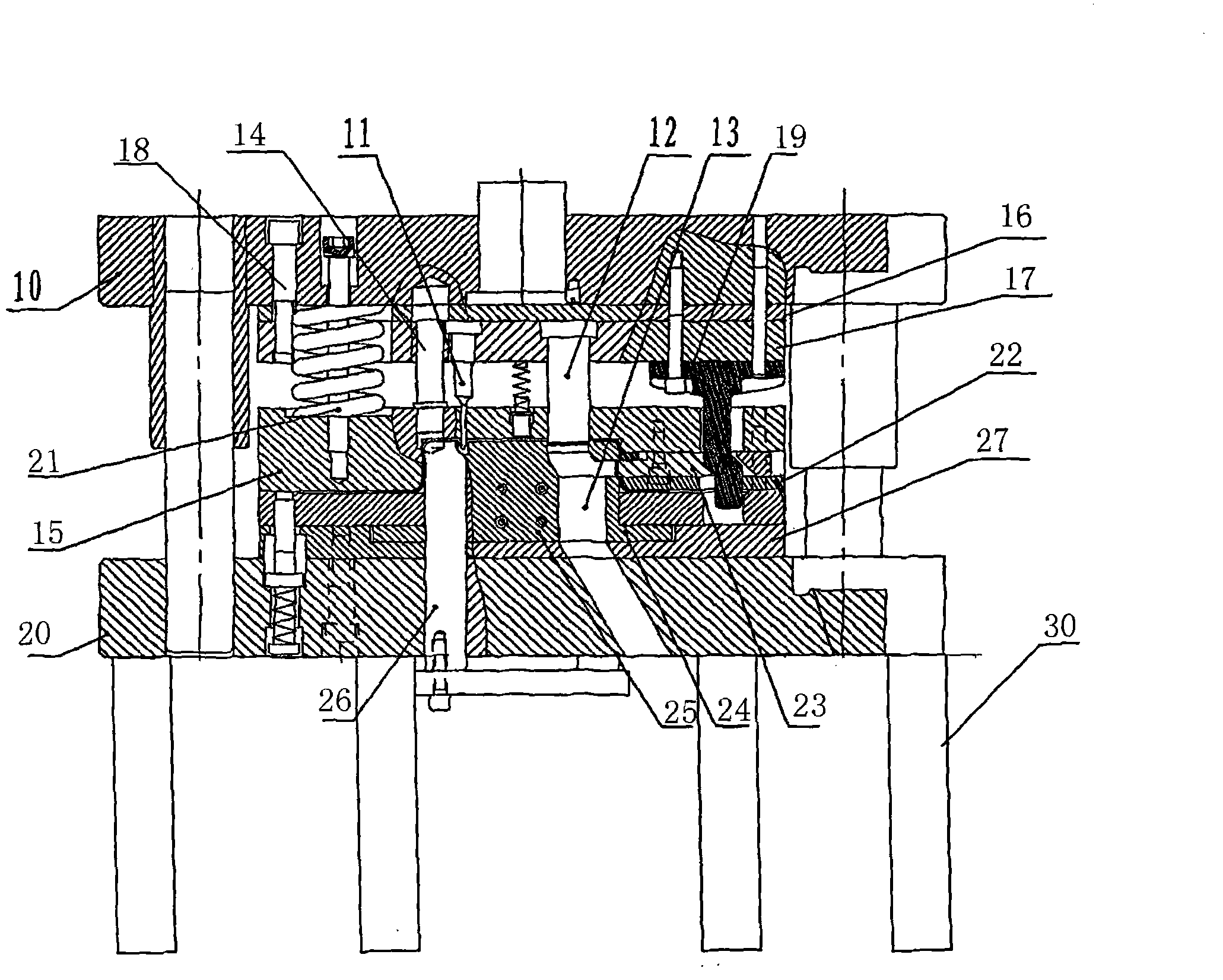 Automotive wire bundle punching die