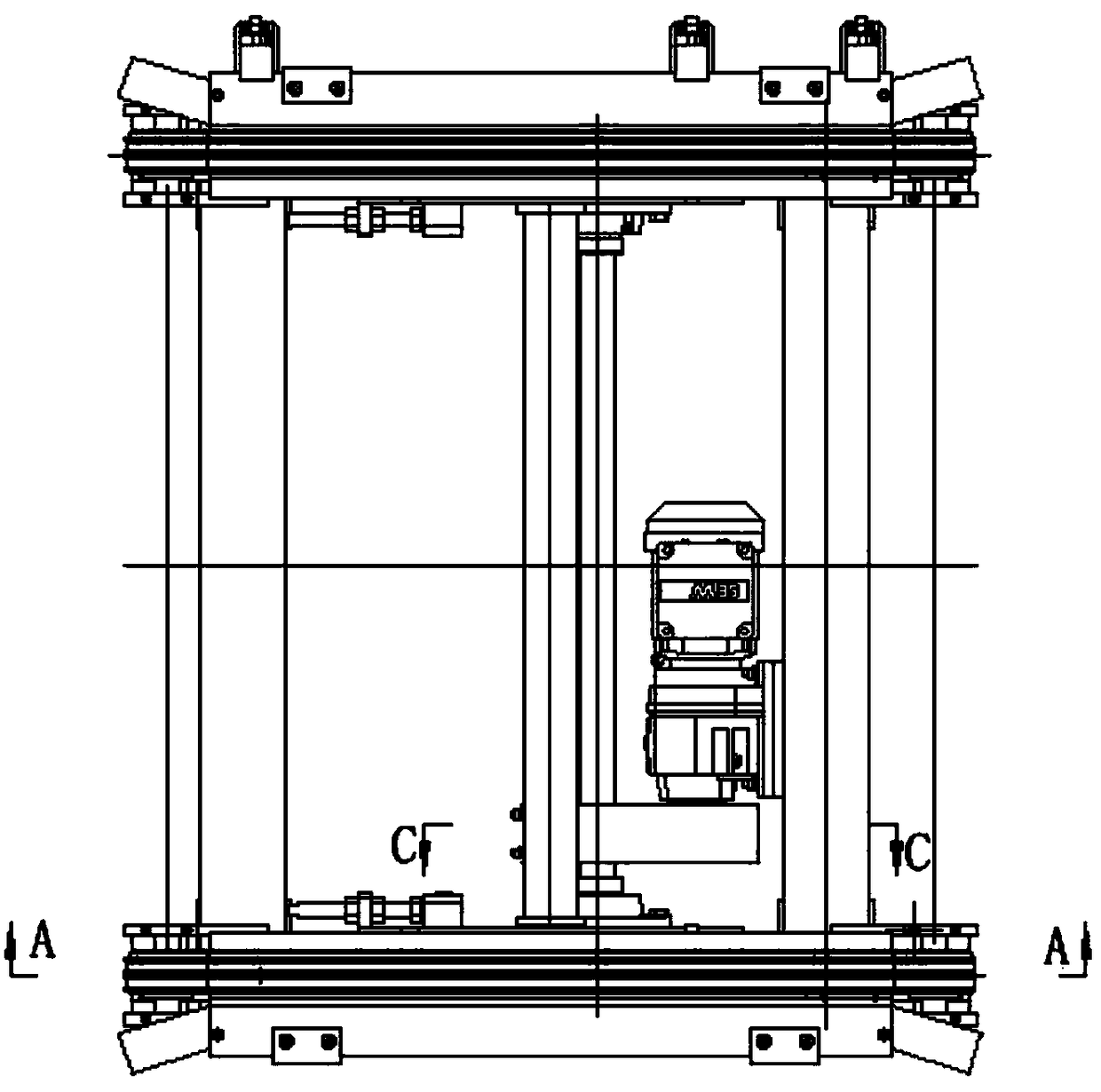 Conveyor for stepless speed regulating steering device