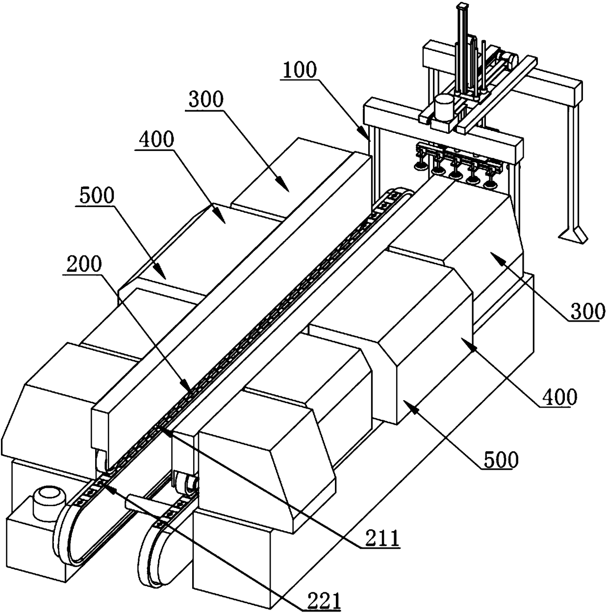 Automatic surface-cutting, edge-sealing, pressing and trimming system for boards and method comprising automatic surface-cutting, edge-sealing, pressing and trimming system