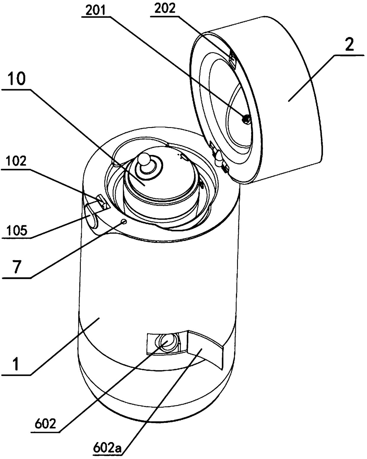 Milk powder dissolving device with heat insulation and disinfection functions and milk powder dissolving equipment