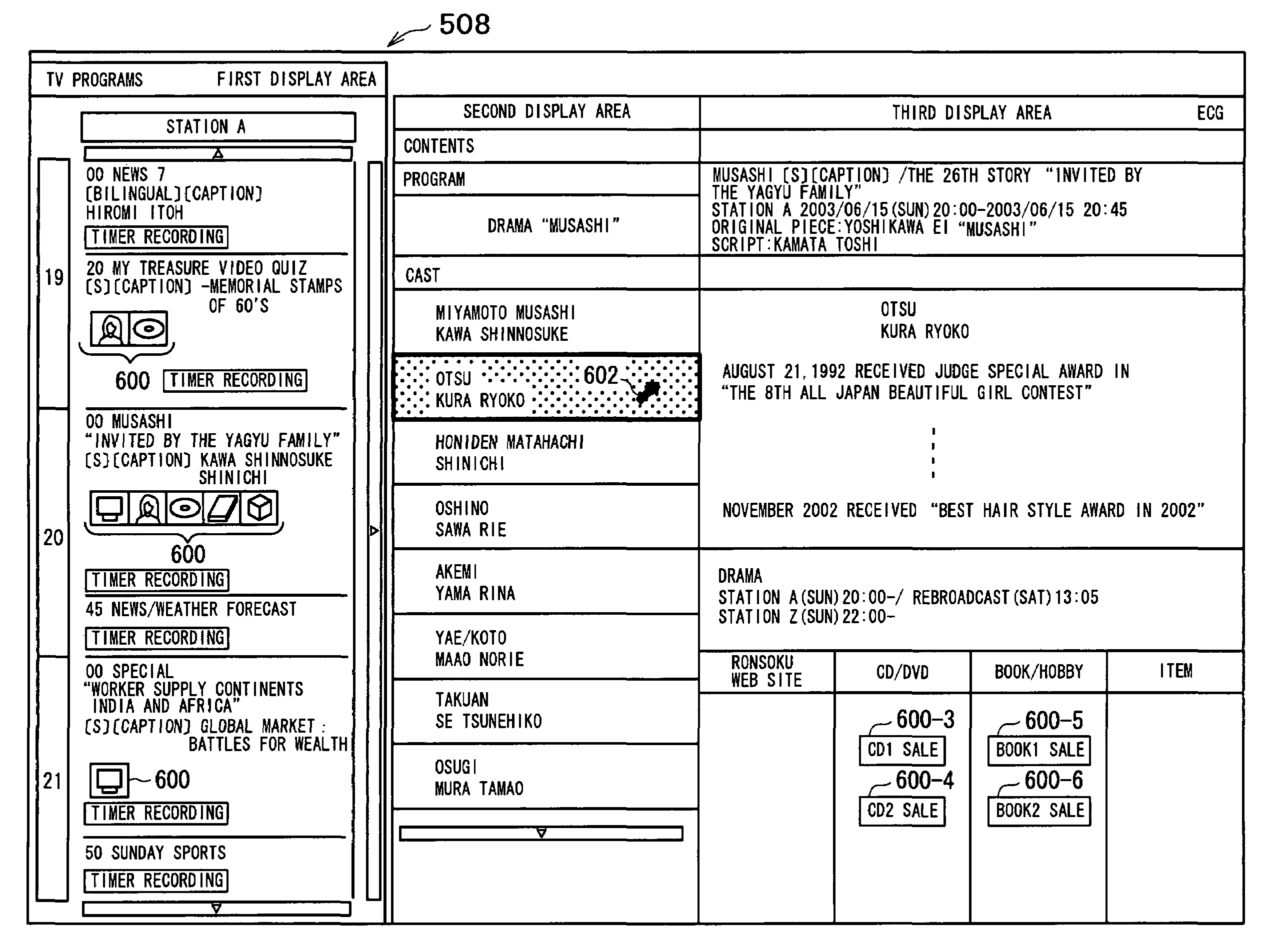 Screen display apparatus, program, and screen display method