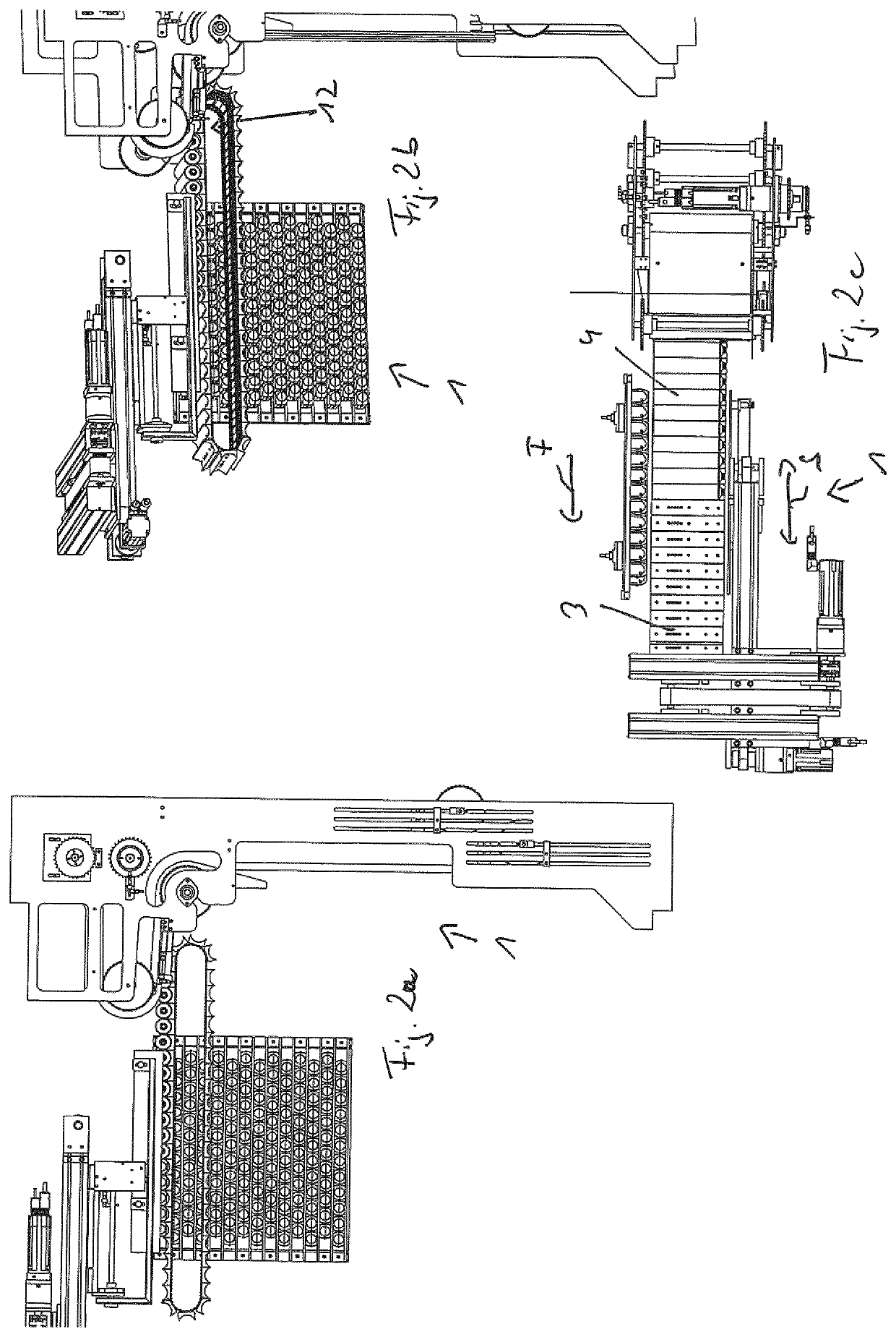 Method and device for grouping product blanks