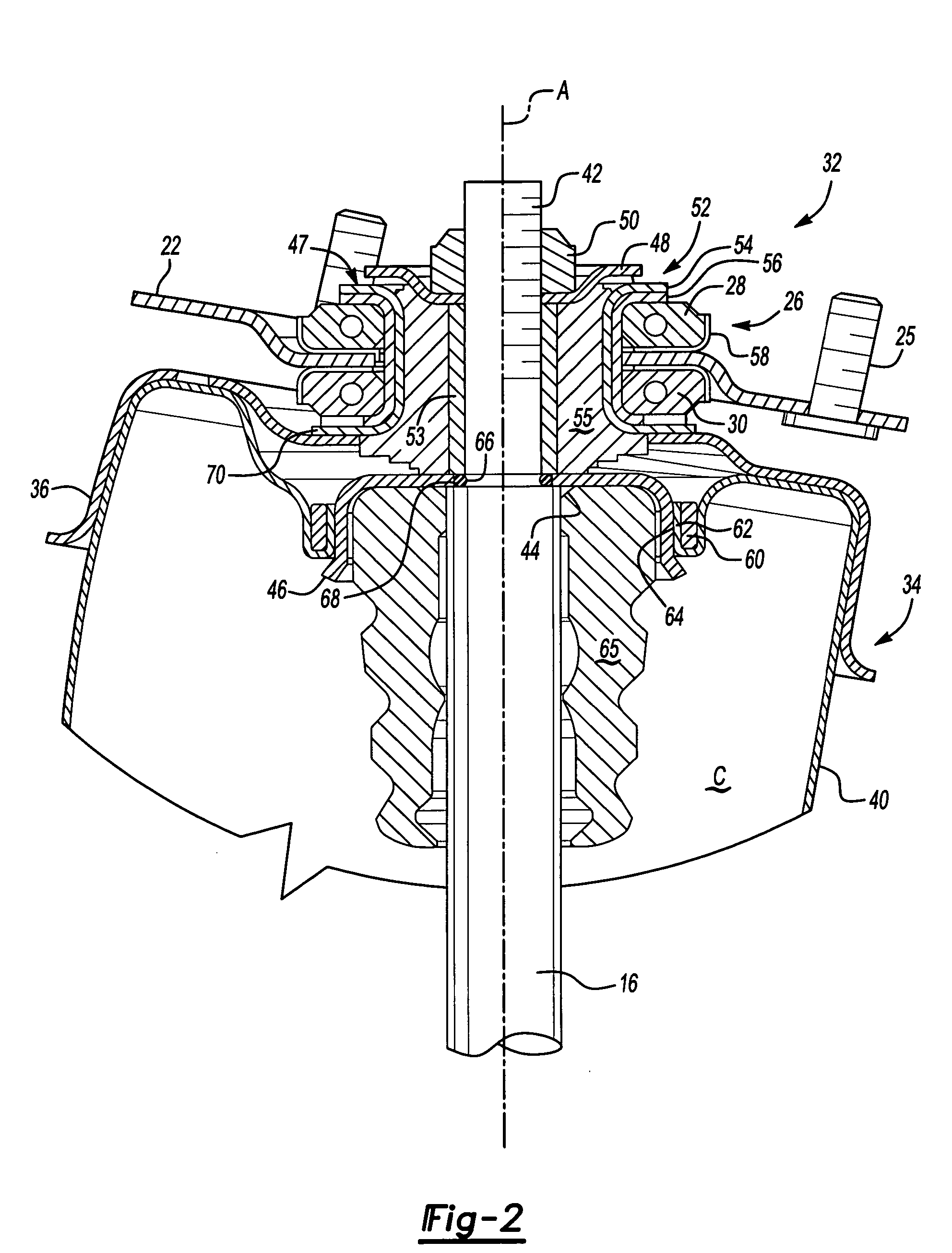 Front strut air spring suspension system