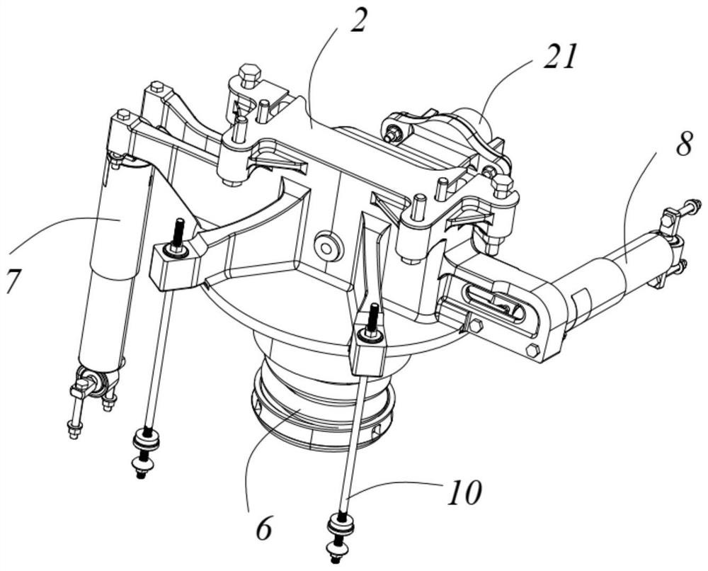 Steel spring structure, bogie and rail vehicle with same