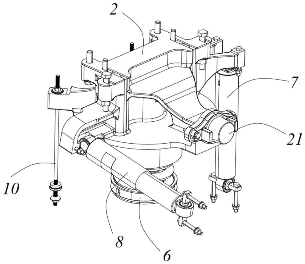 Steel spring structure, bogie and rail vehicle with same