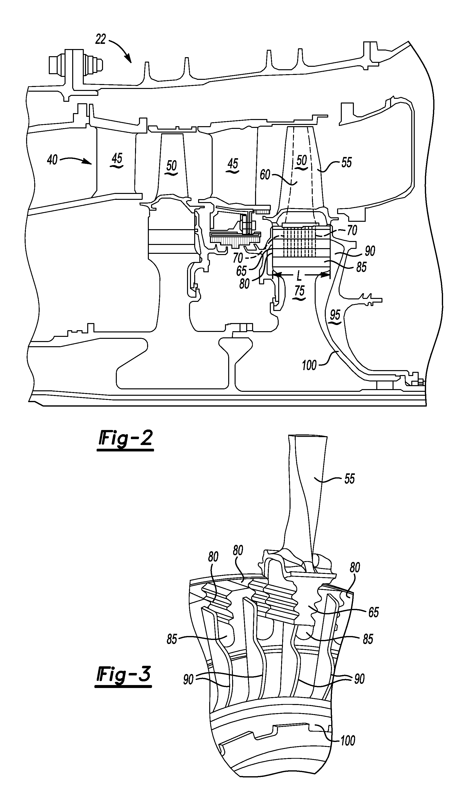 High solidity and low entrance angle impellers on turbine rotor disk