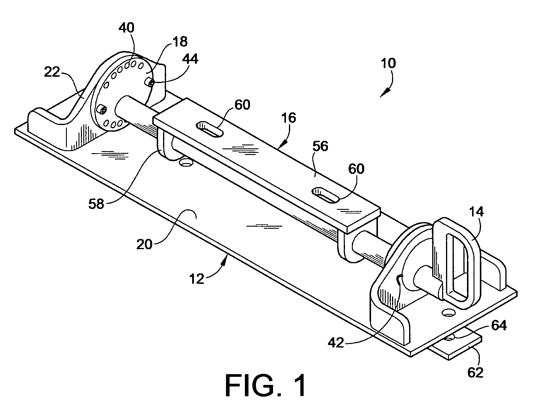 Adjustable motorcycle securing device