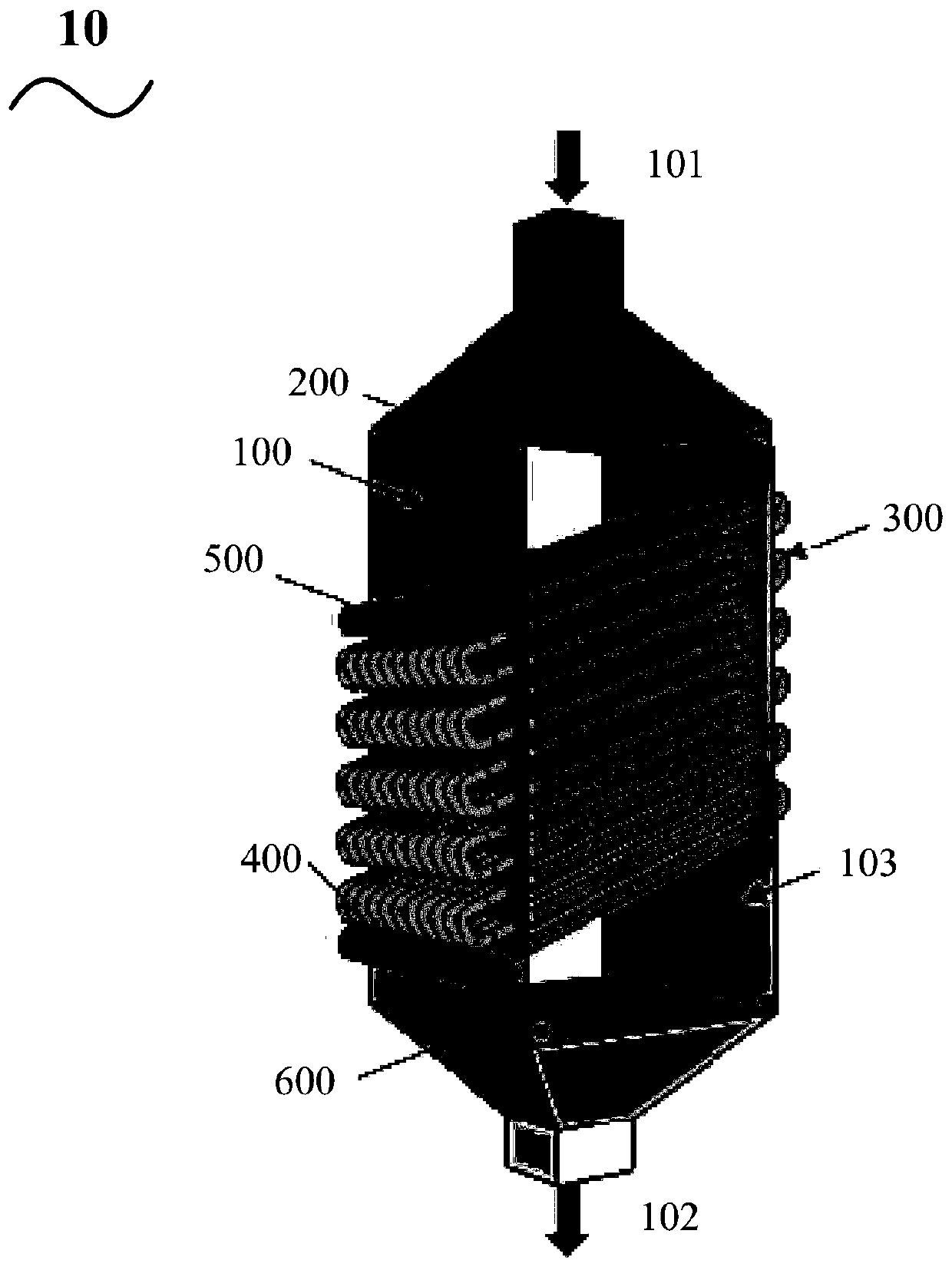 Inclined tubulation particle/supercritical CO2 moving bed heat exchanger