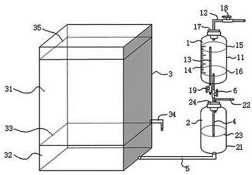 Simple type underground water constant compensation lysimeter