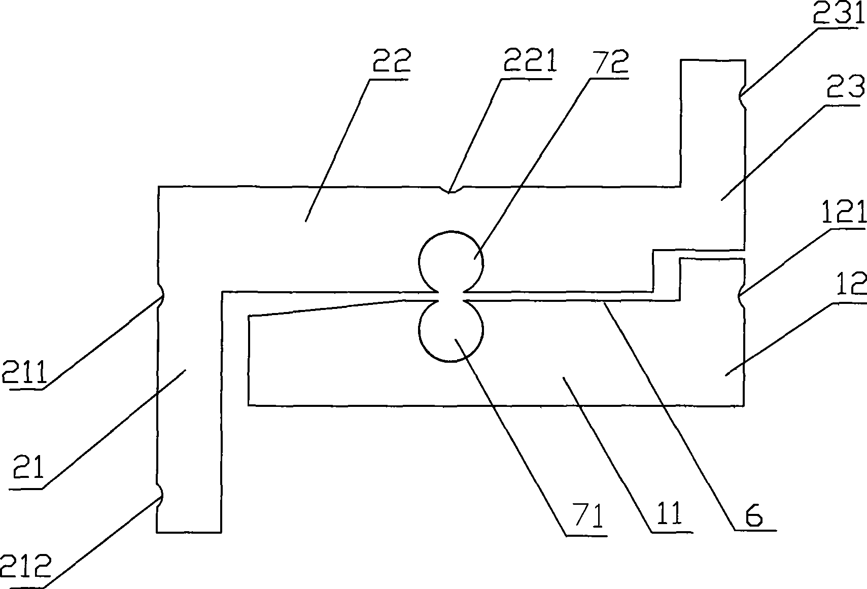 Cementing granule contact anti-shearing and torsion resistant test device