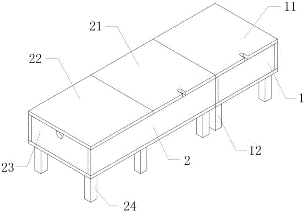 Combination type tea table with multi-functional fitness function