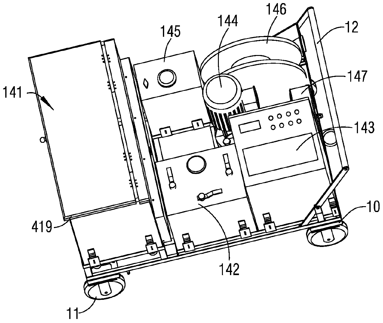 A device for engine cleaning