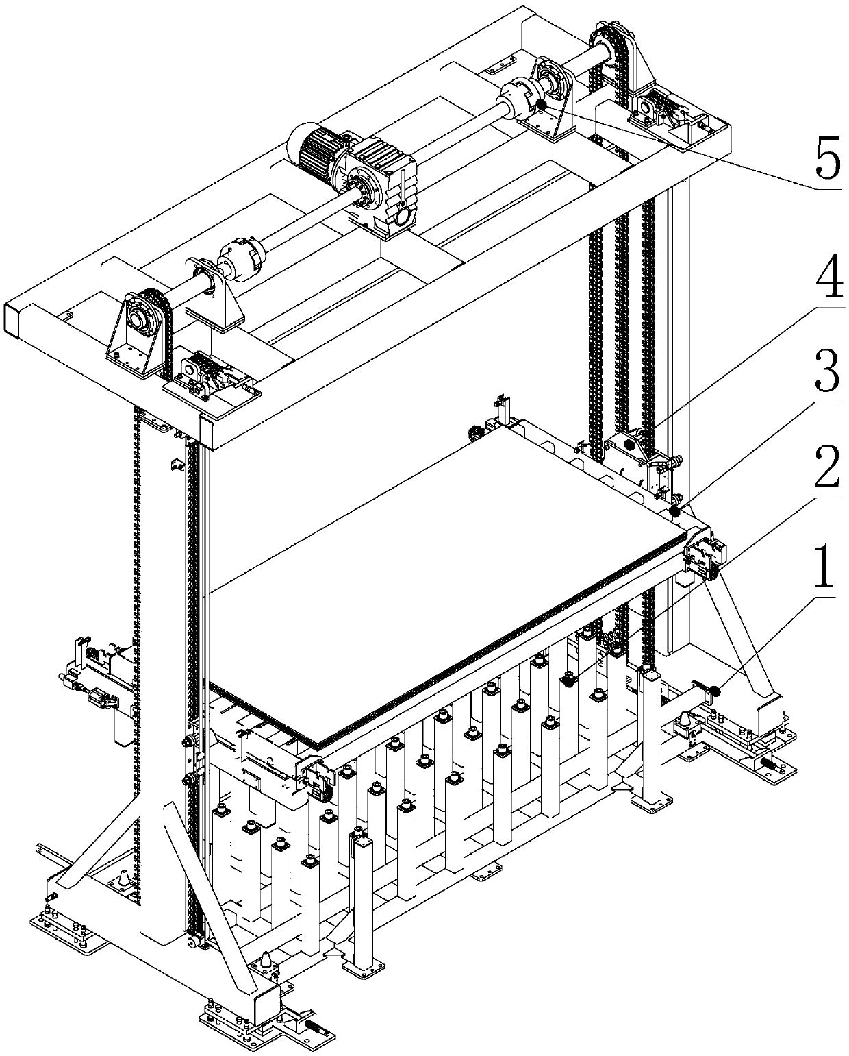 Three-dimensional material warehouse lifting device