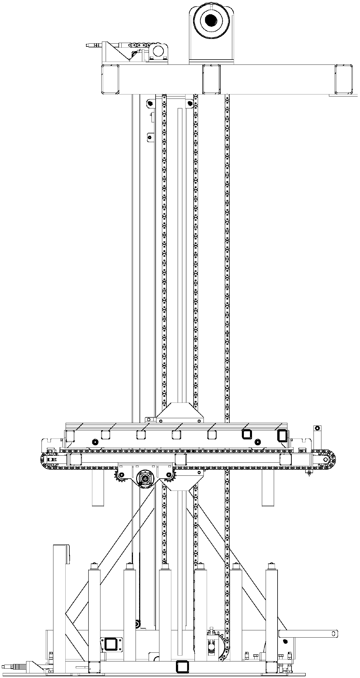 Three-dimensional material warehouse lifting device