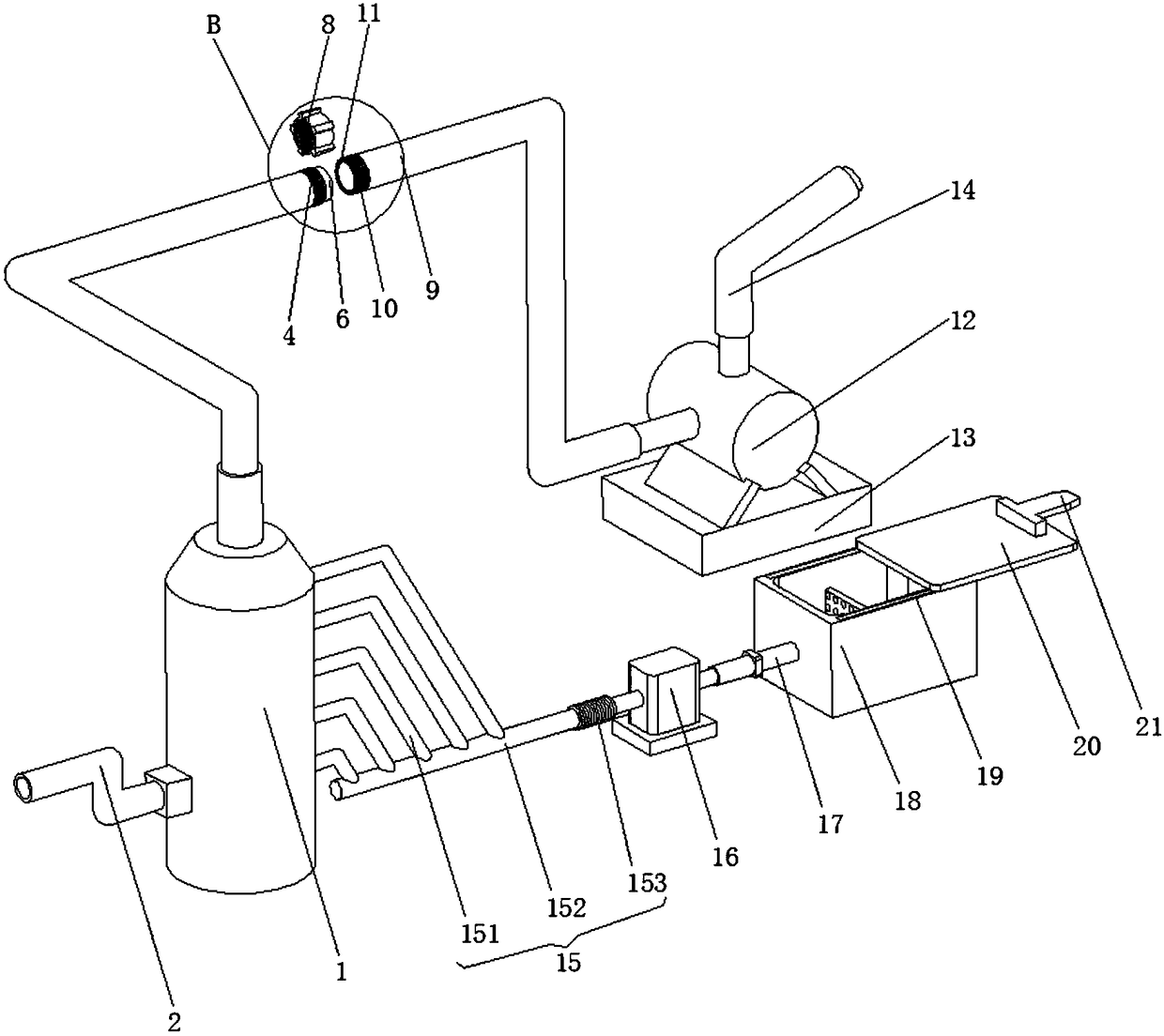 Environmental protection device for dedusting and desulfurizing smoke