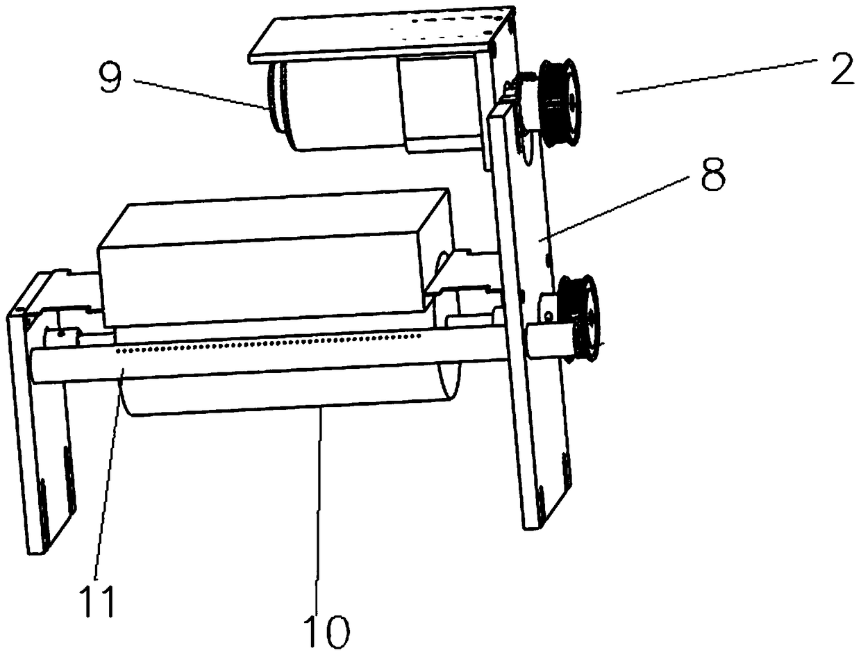 Production-line-type mummified aphid separation and brushing device