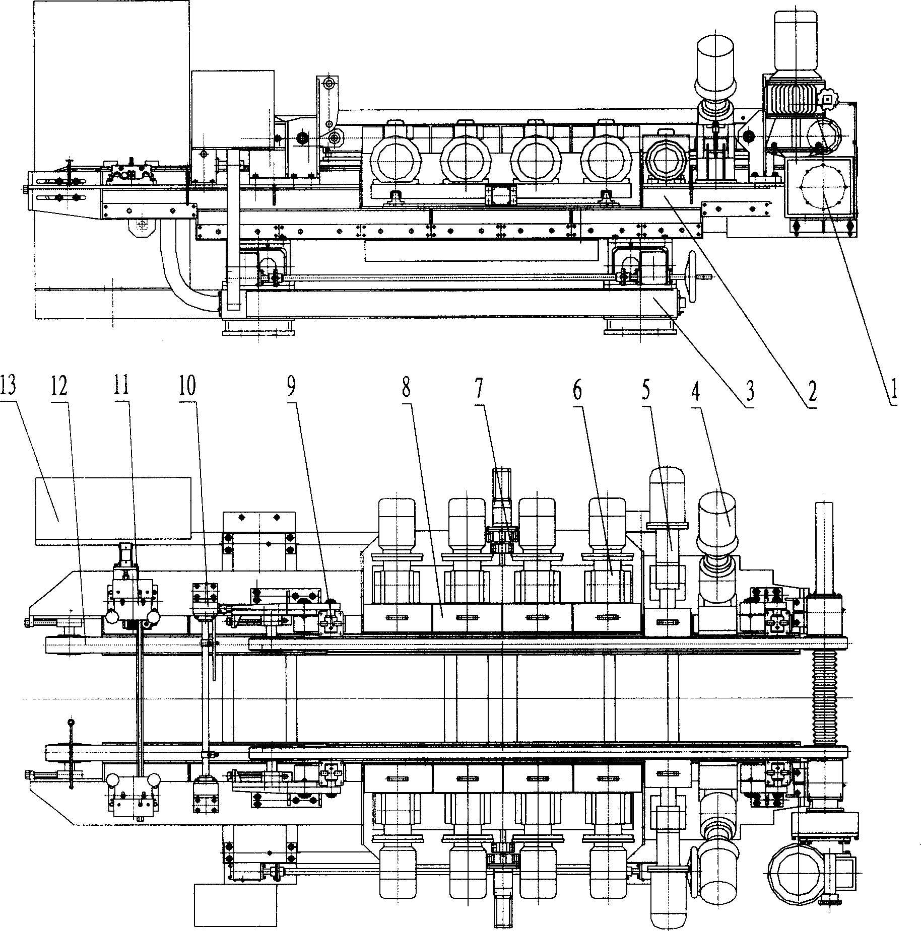 Dry processing method for ceramic brick and a dry edging and bevelling machine