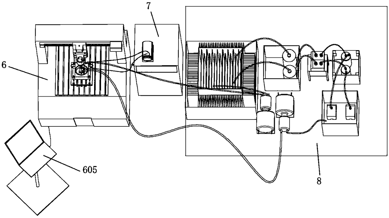 Tiny laval hole micro electrode electric spark machining device and assembling and machining method