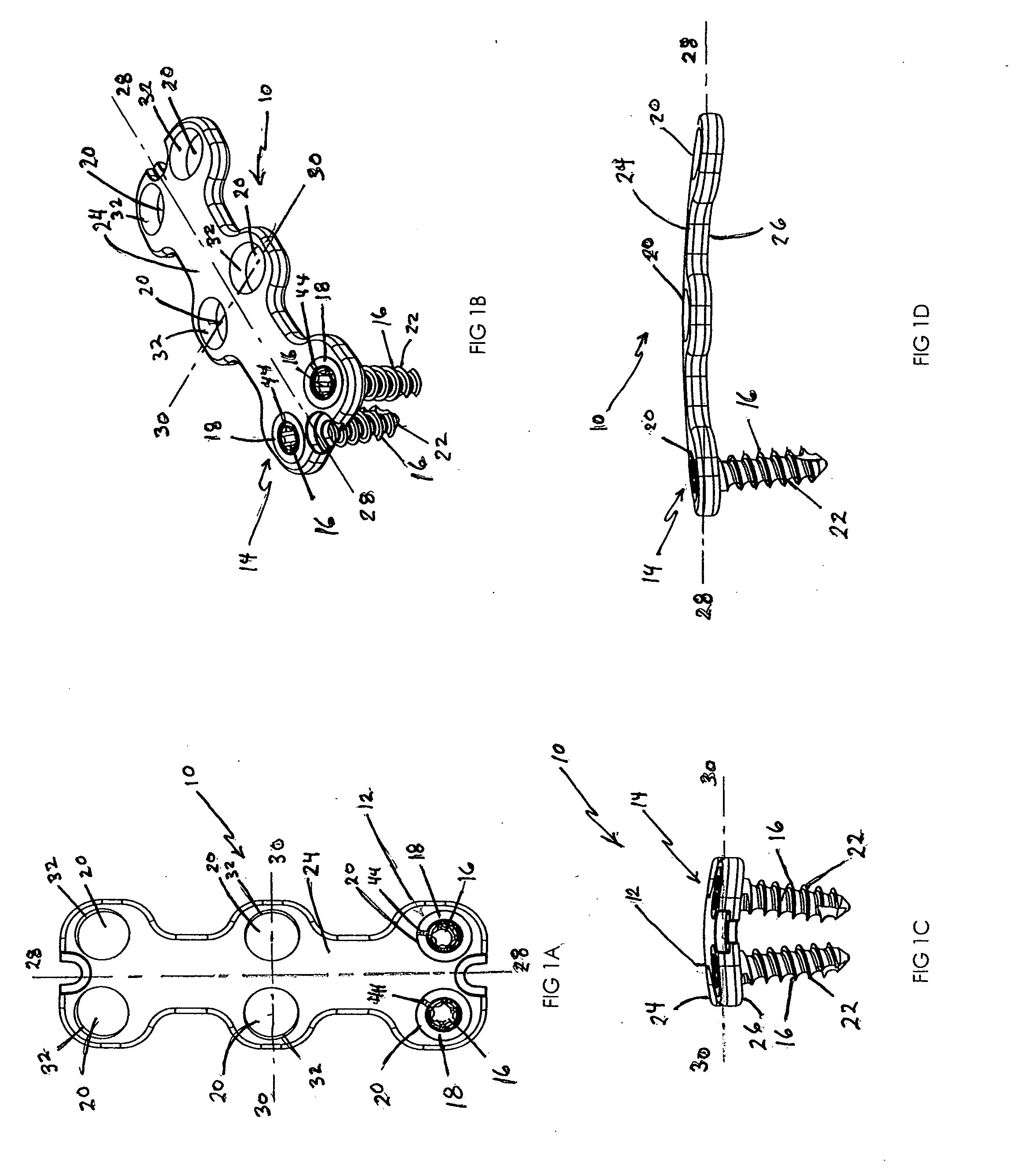 Anterior vertebral plate with taper lock screw