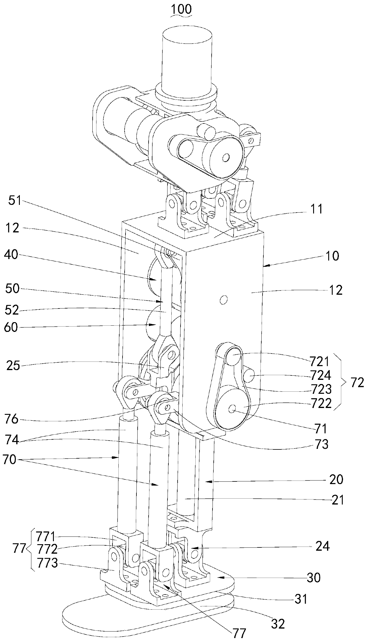 Humanoid robot and leg structure thereof