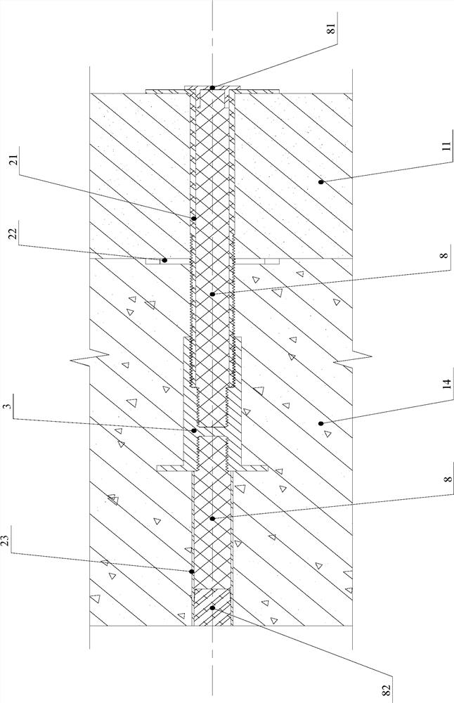 Installation anchoring device of composite heat preservation formwork and using method of installation anchoring device