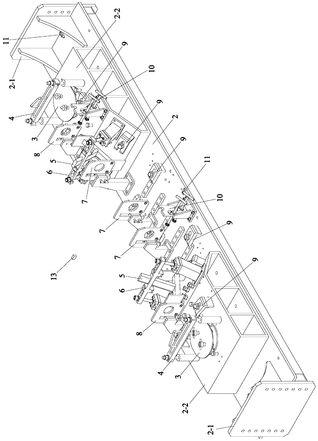 Passenger train framework side frame welding positioning tooling